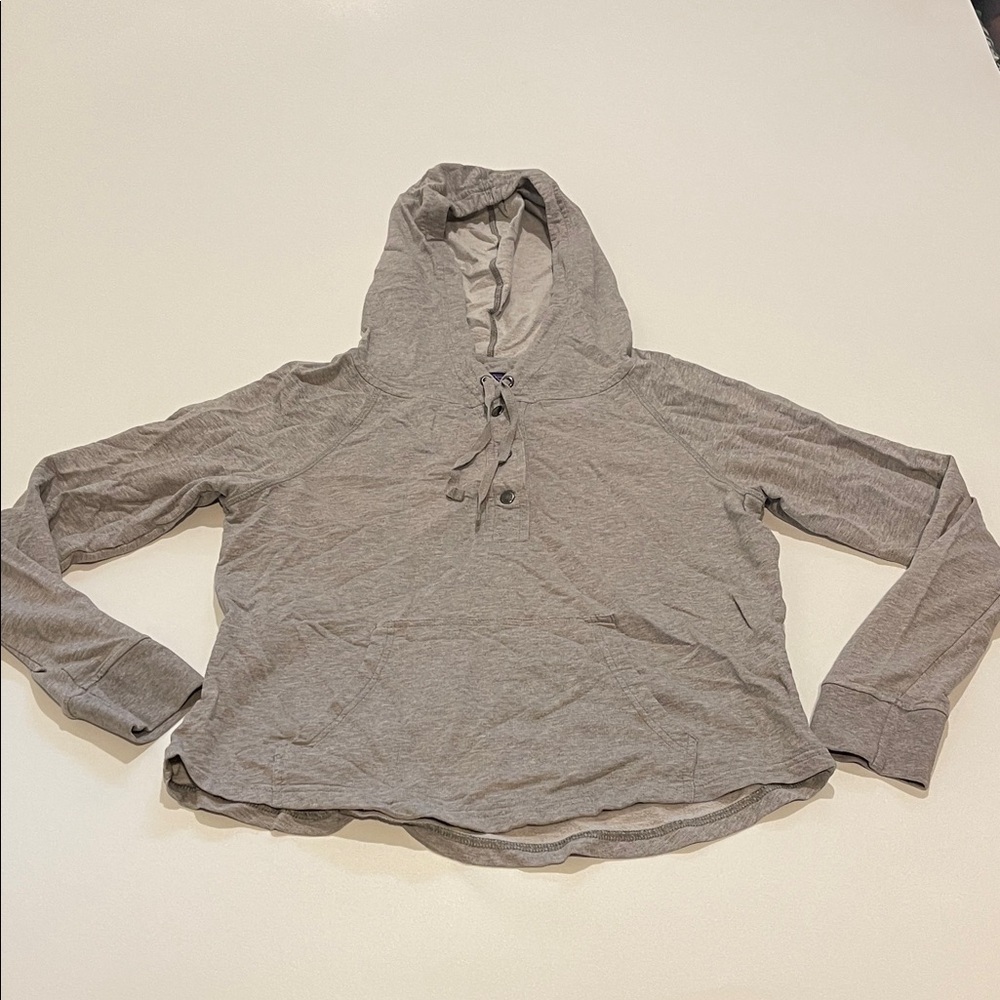 Patagonia Women's Ahnya Organic Cotton Gray Hoodie Sweatshirt